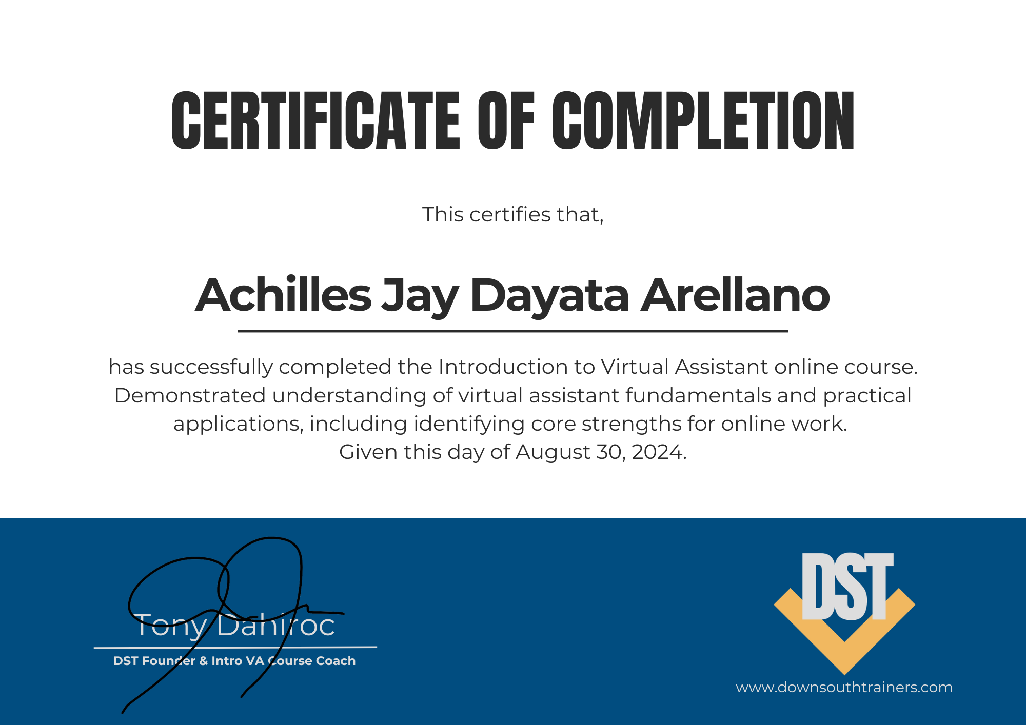 VIRTUAL ASSISTANT COURSE