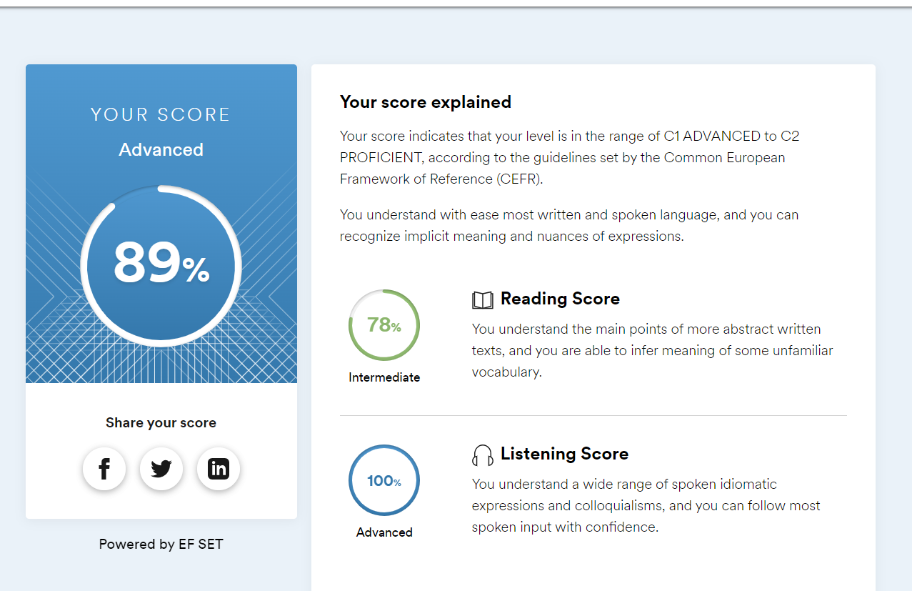 English Proficiency Test