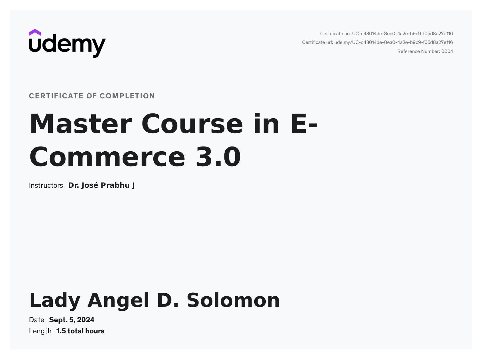 Master Course in E-Commerce 3.0