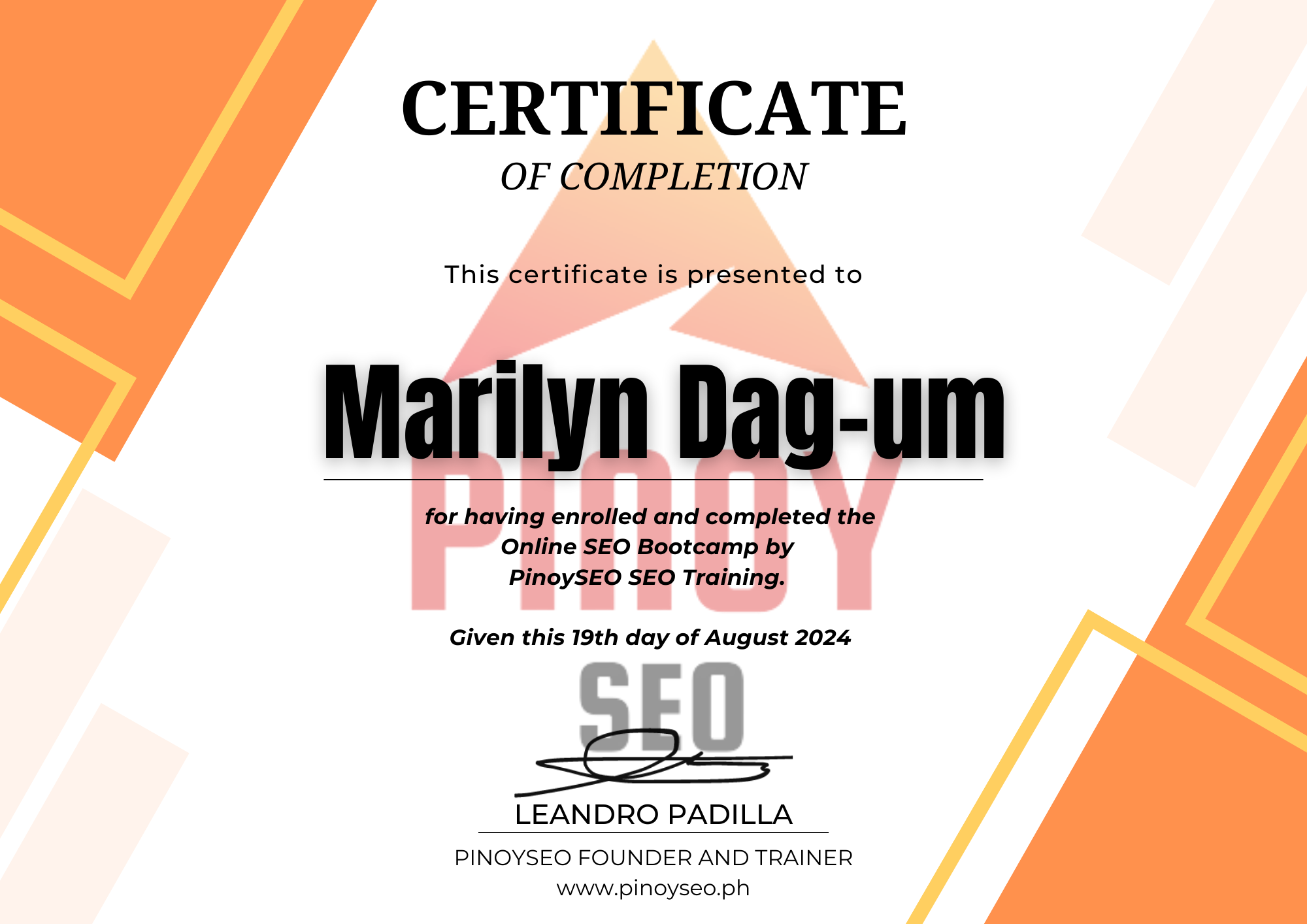 SEO Certificate