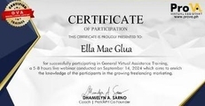 PROVA Certificate for Virtual Assistant