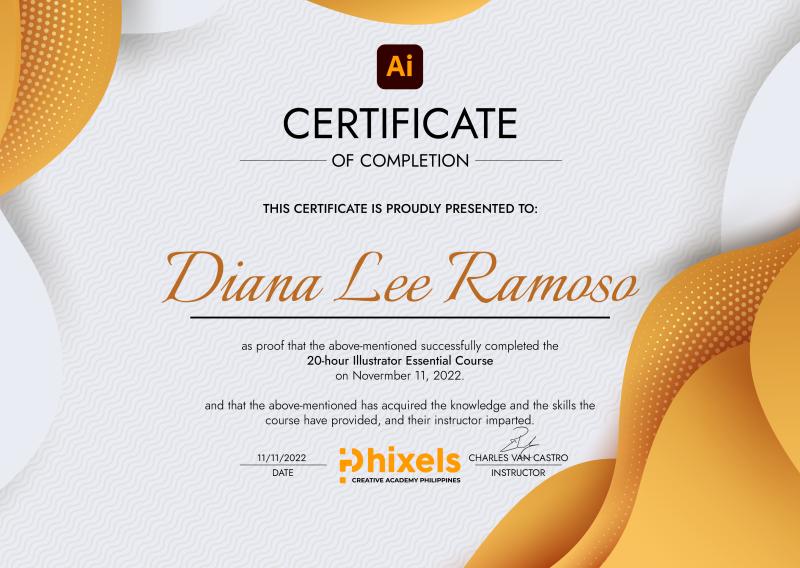 Adobe Illustrator Course Certificate