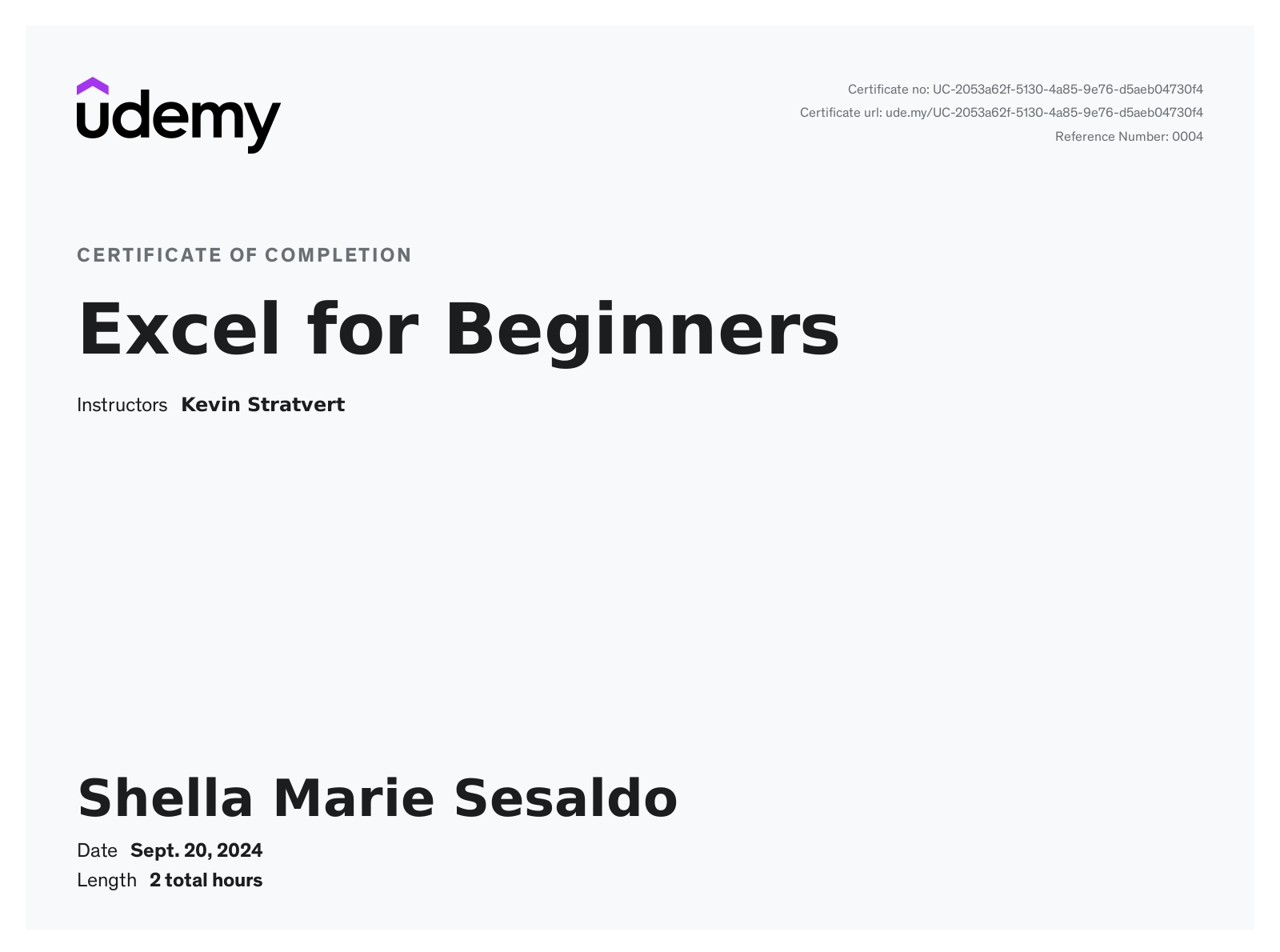 EXCEL for Beginners