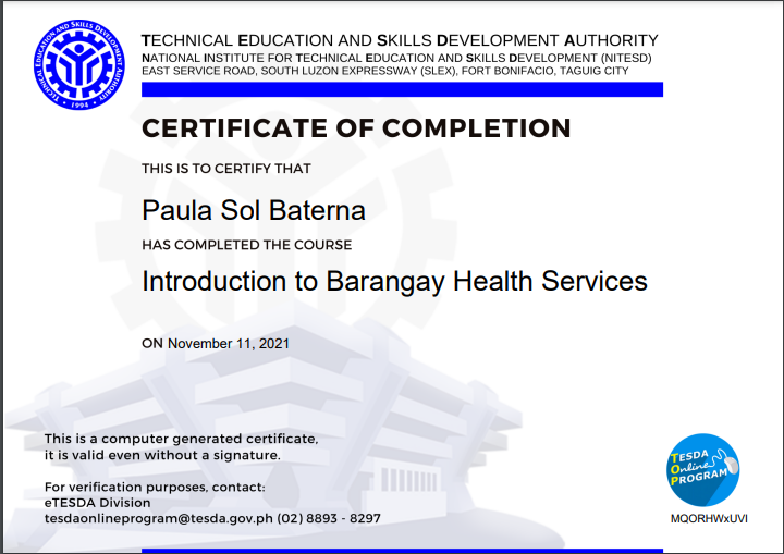 Introduction to Barangay Health Services