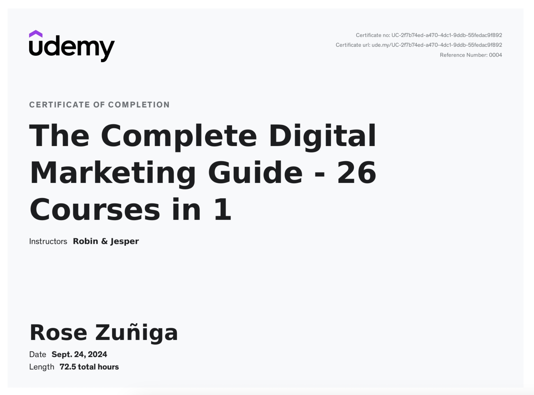 Digital Marketing Guide - Udemy