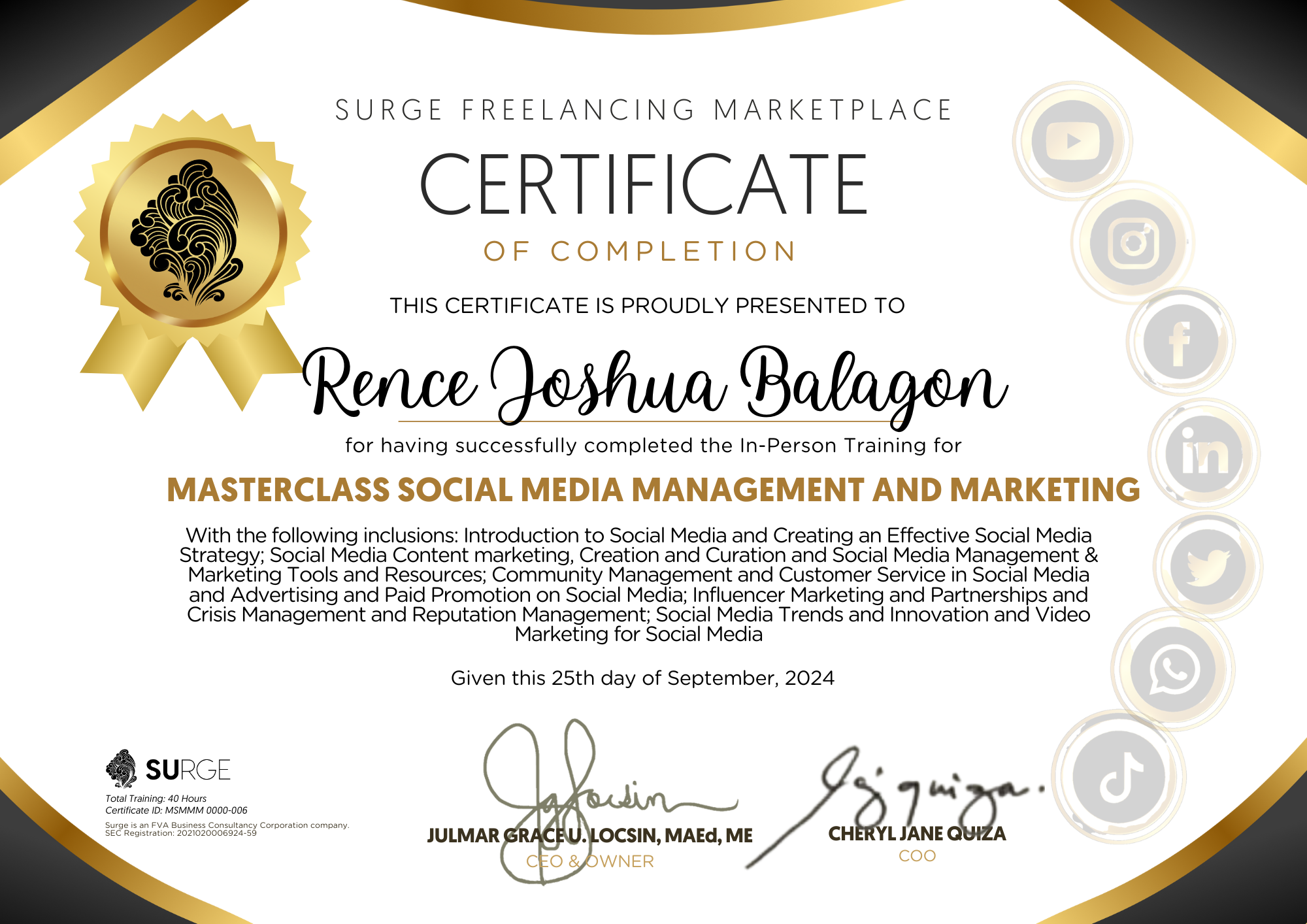 In Depth- Social Media Management and Marketing