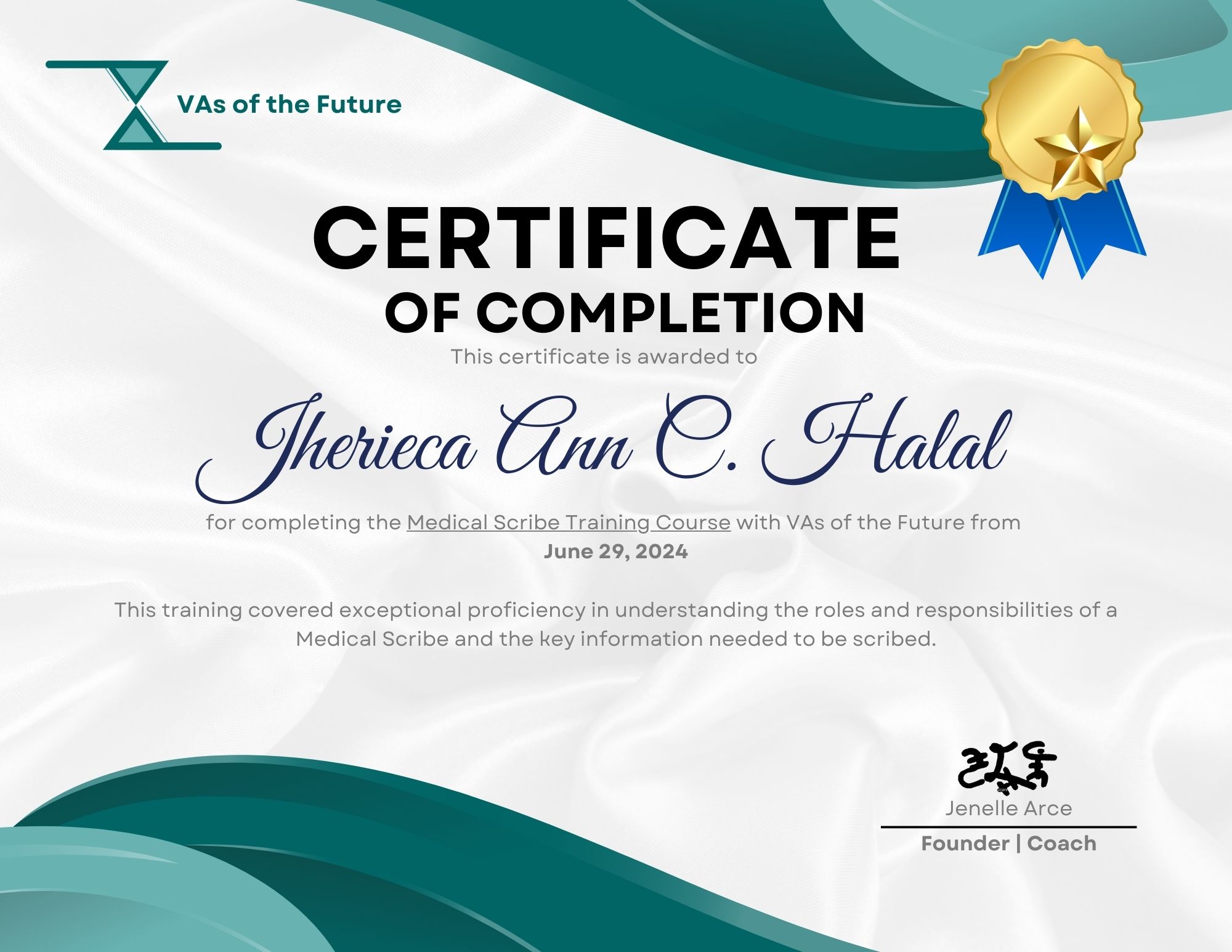 MedVa Medical Scribing Certificate