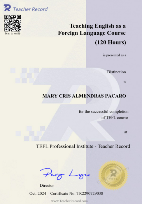 TEFL Certified