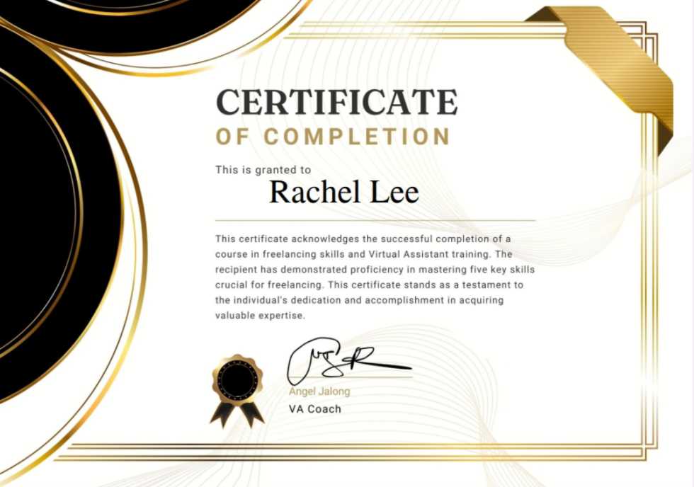 Virtual Assistant Certificate