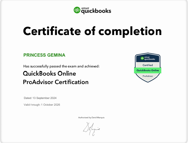 QuickBooks Online ProAdvisor Certification