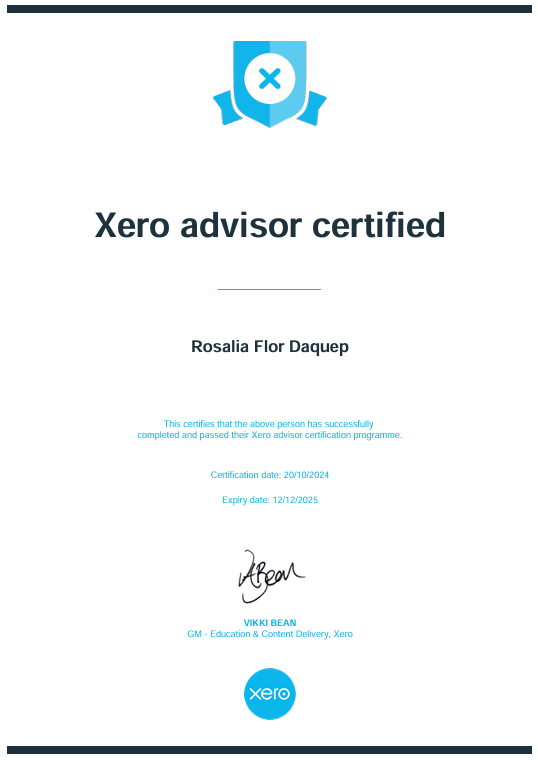 Xero Advisor Certified