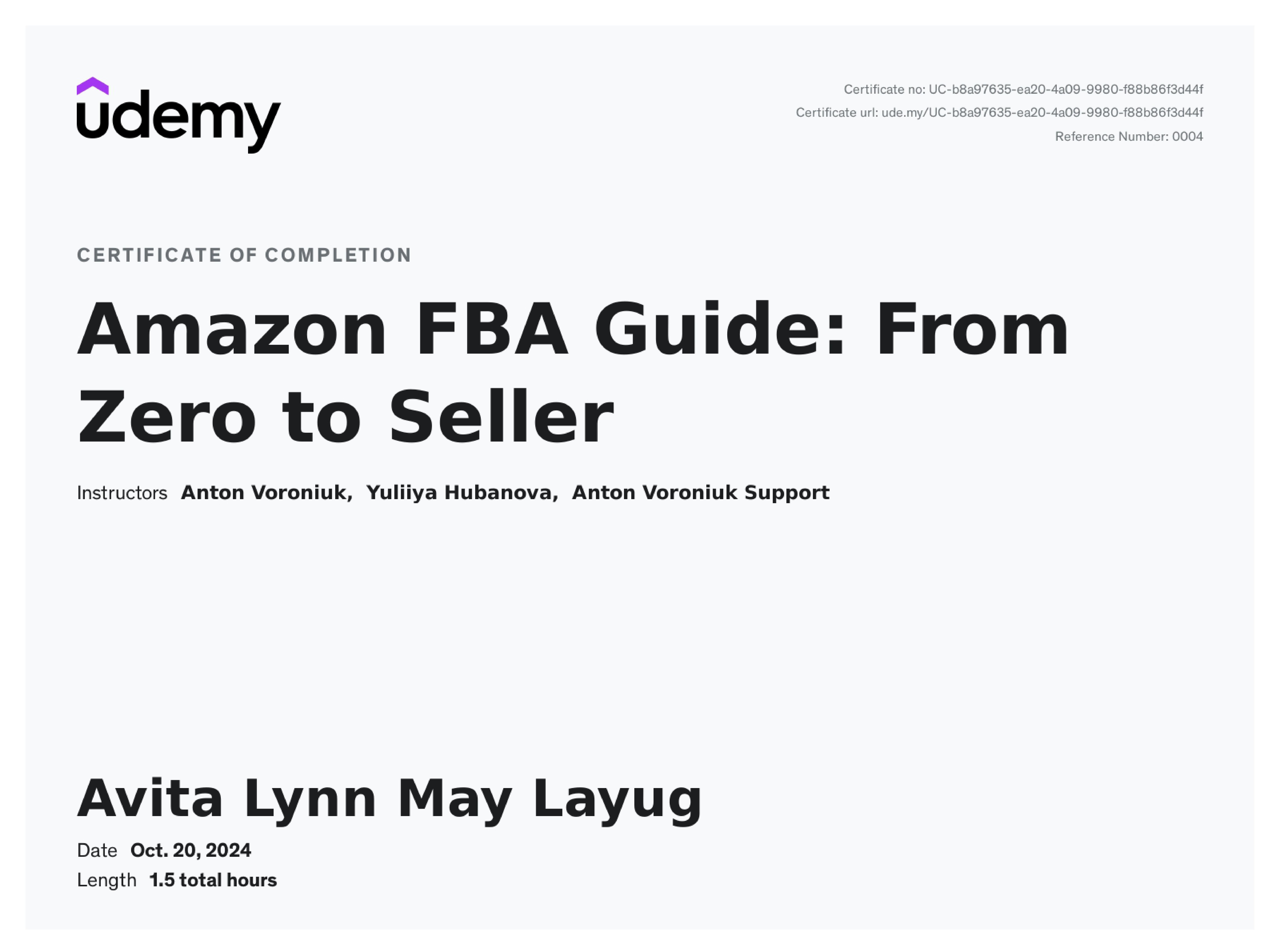 Amazon FBA Guide by Udemy