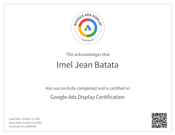 Google Ads Display Certification