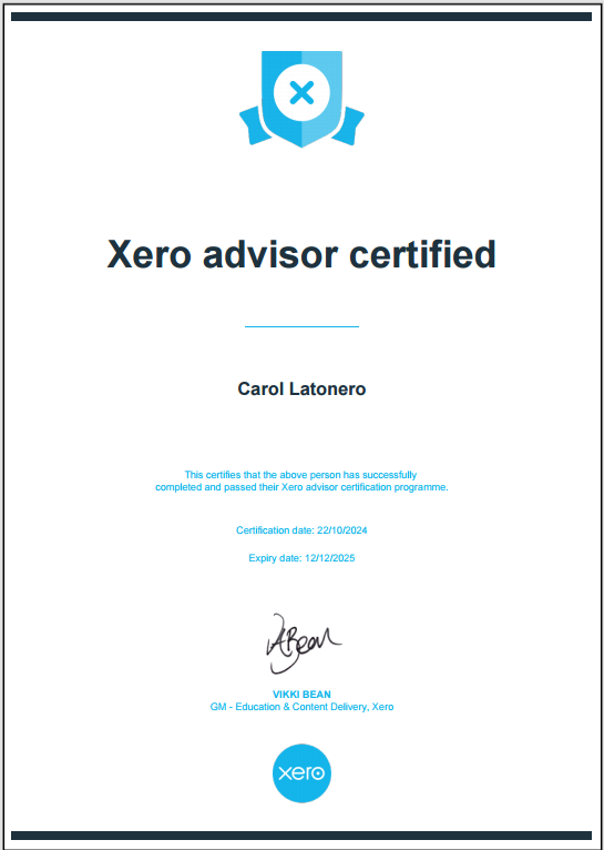 Xero Advisor Certificate