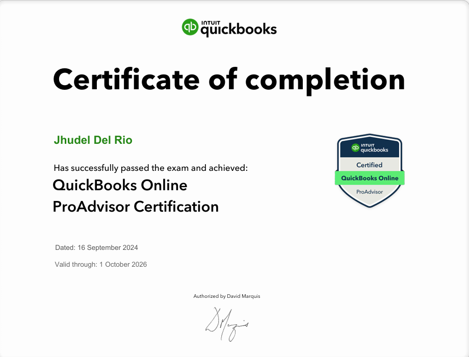 QBO Certification