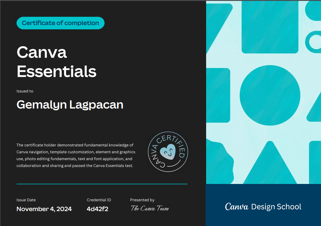 Canva Essential Certificate