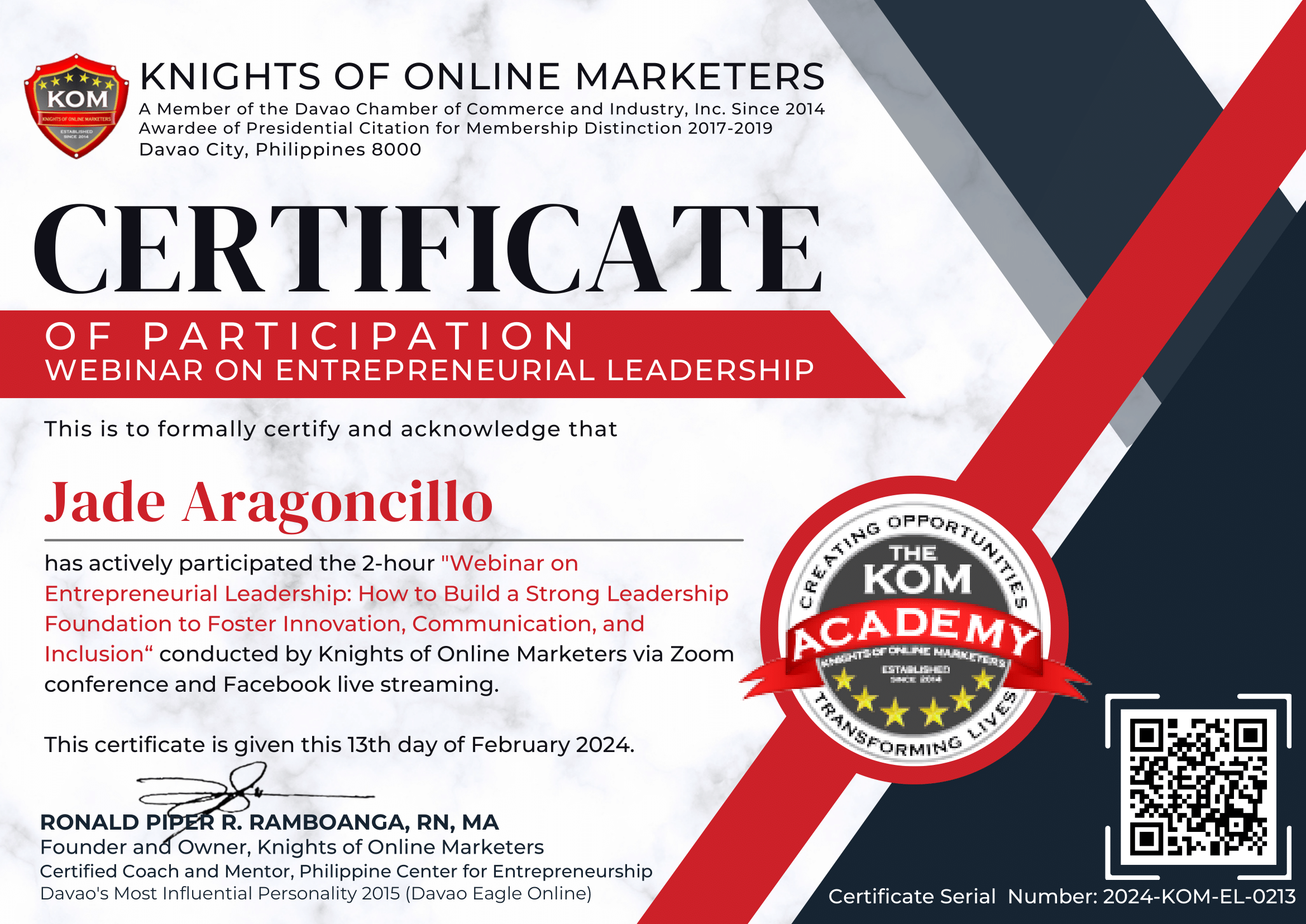 Entrepreneurial Leadership