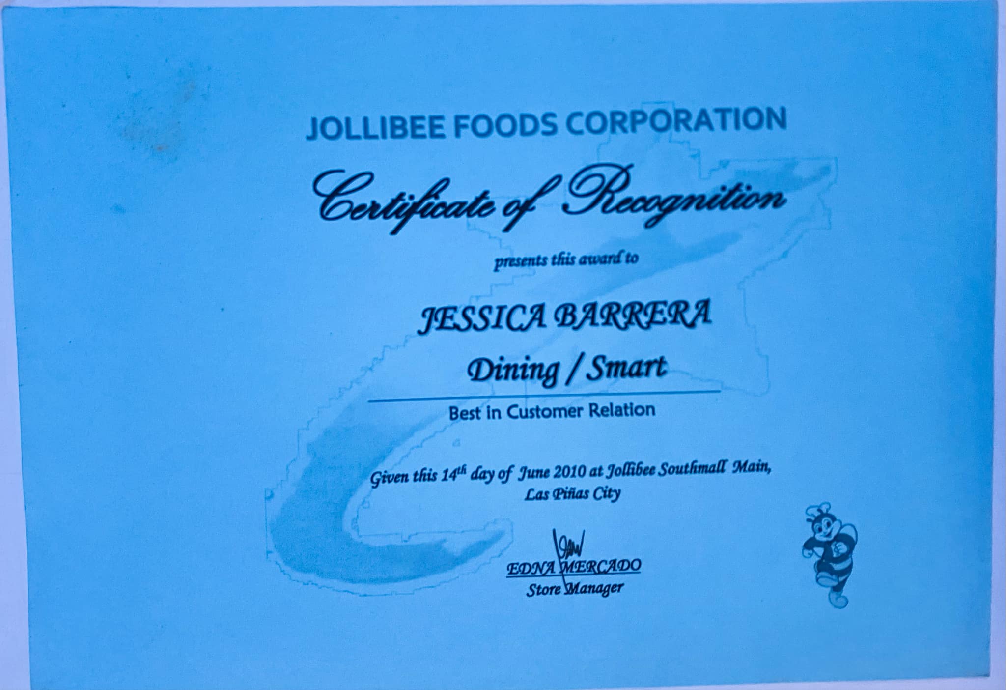 Jollibee Best in Customer Relation