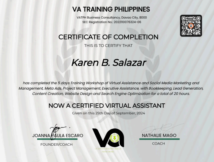 Virtual Assistance Training