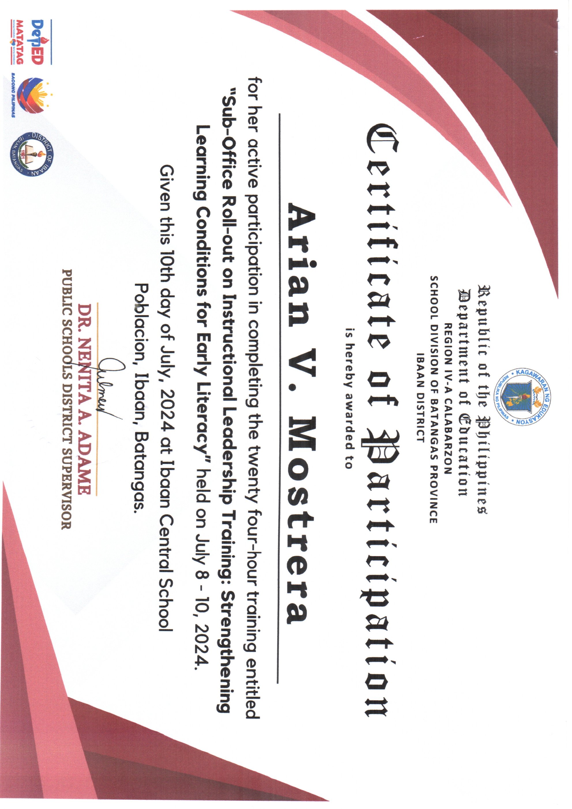 Sub-Office Roll-out on Instructional Leadership Training