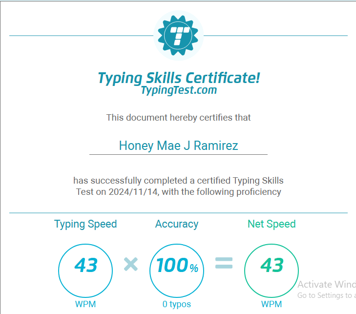 Typing Test Certification