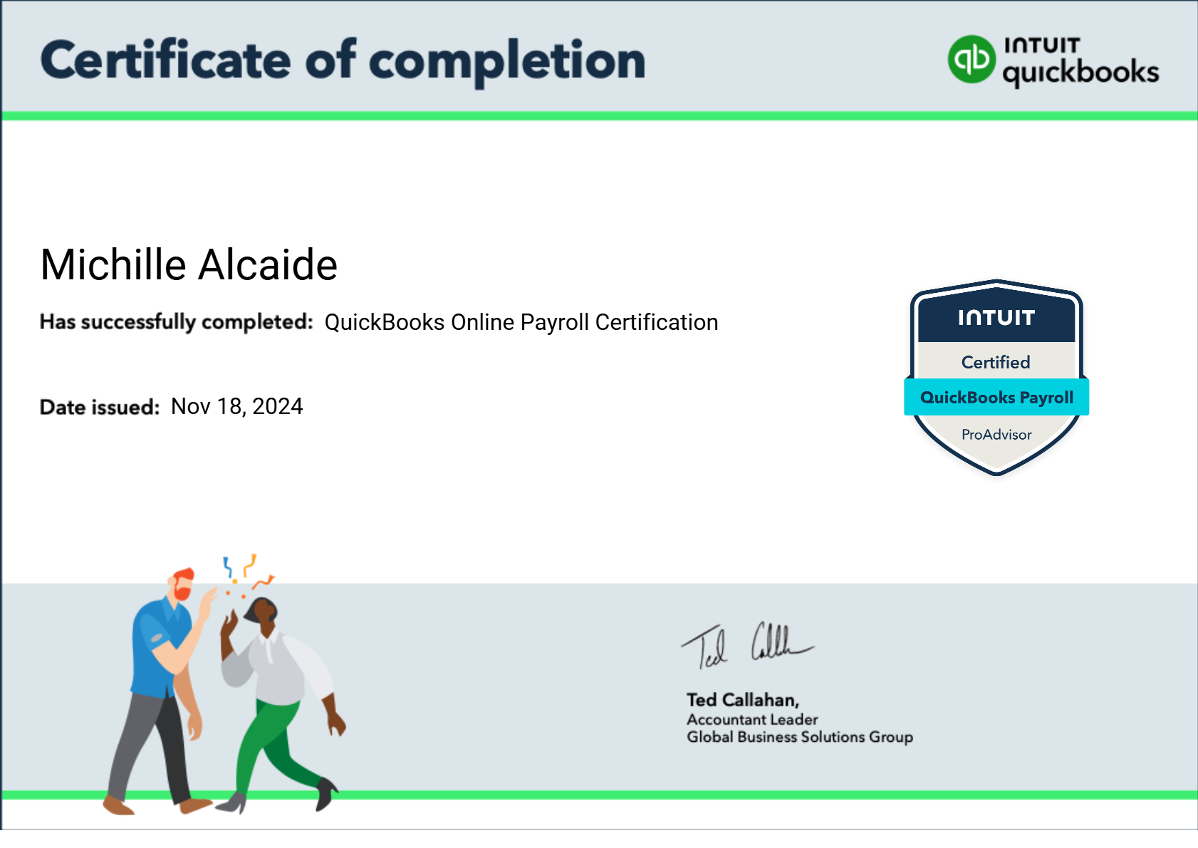 QuickBooks Online Payroll Certification