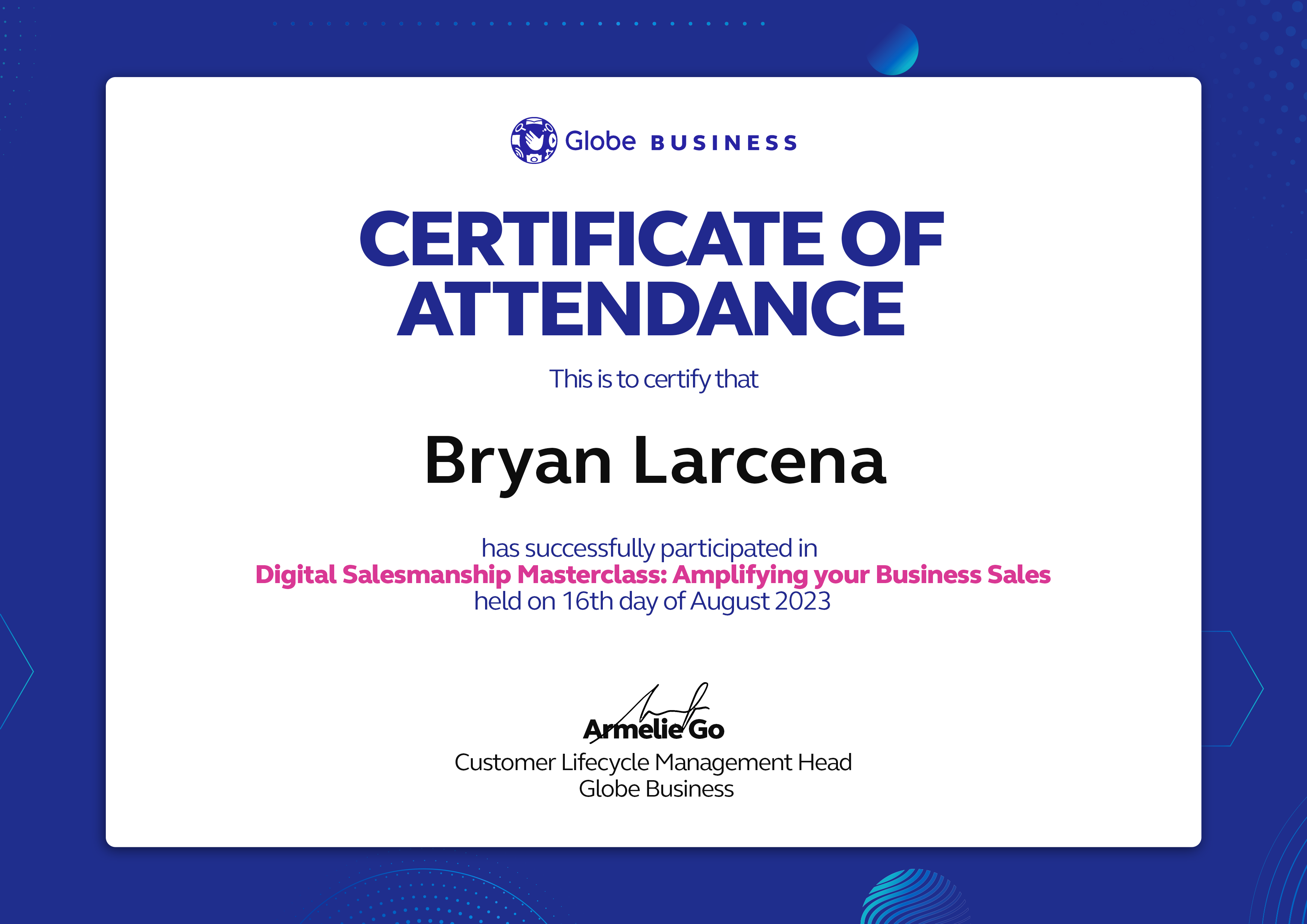 Digital Salesmanship Masterclass - Globe Business