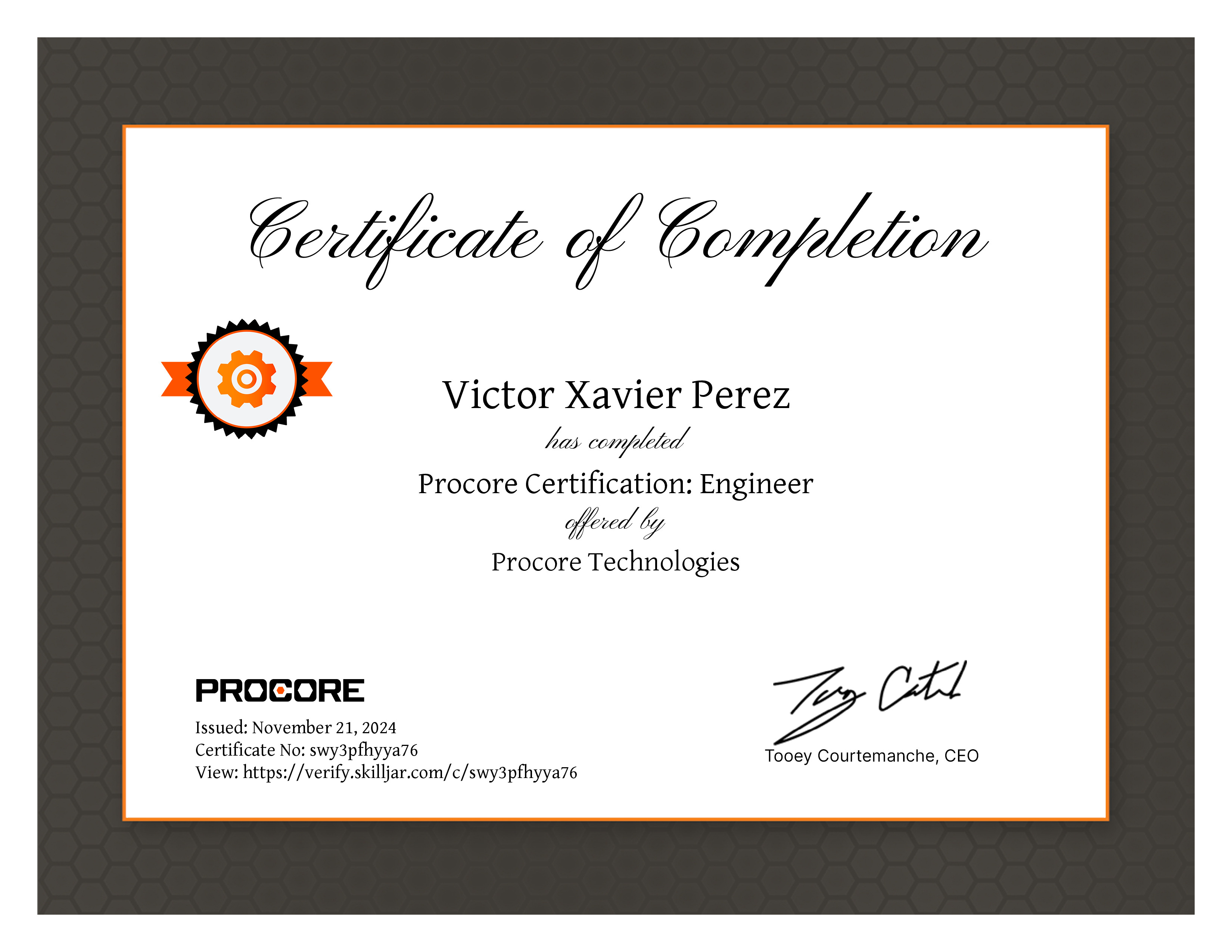 Procore Certification: Engineer