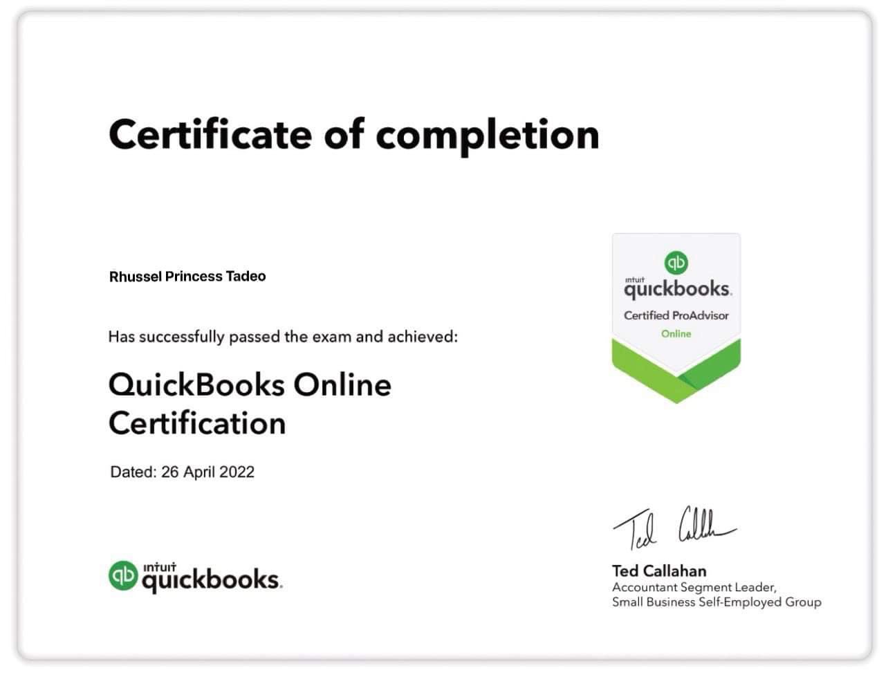 QuickBooks Online Certification