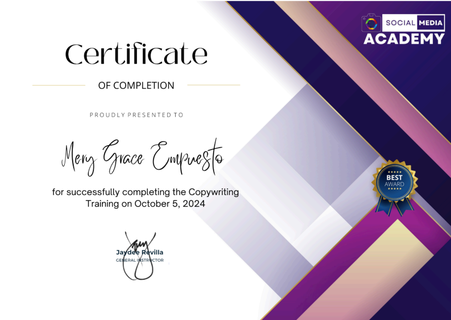 Copywriting Certificate