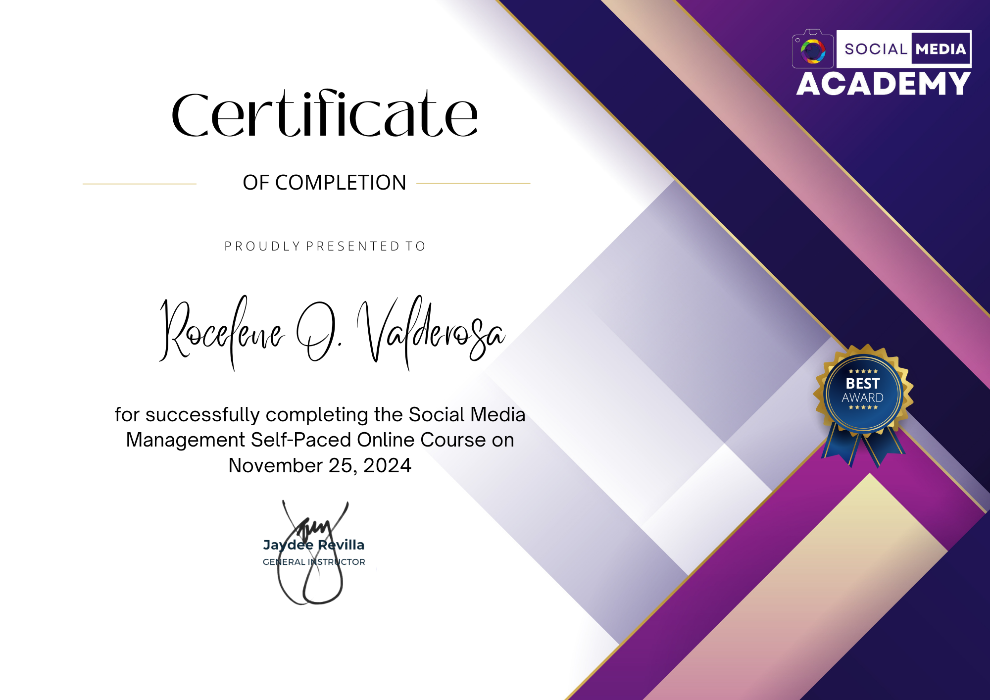 Social Media Management Self-Paced Certification