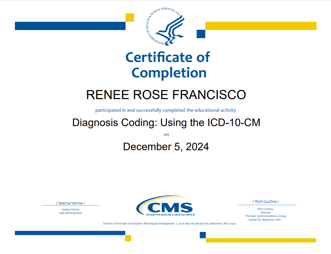 DIAGNOSIS CODING USING THE ICD 10 CM