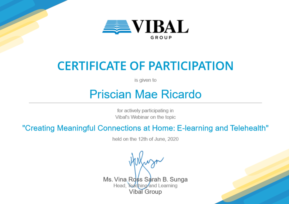 "Creating Meaningful Connections at Home: E-learning and Telehealth"