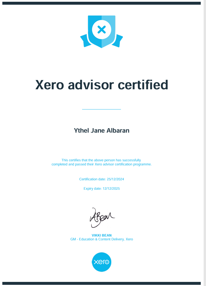 Xero Advisor Certified