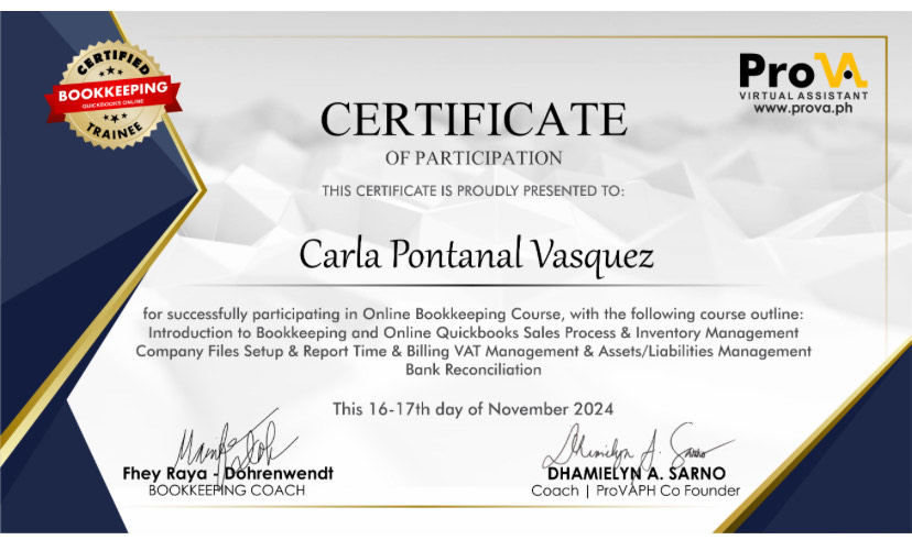 Certificate of Participation