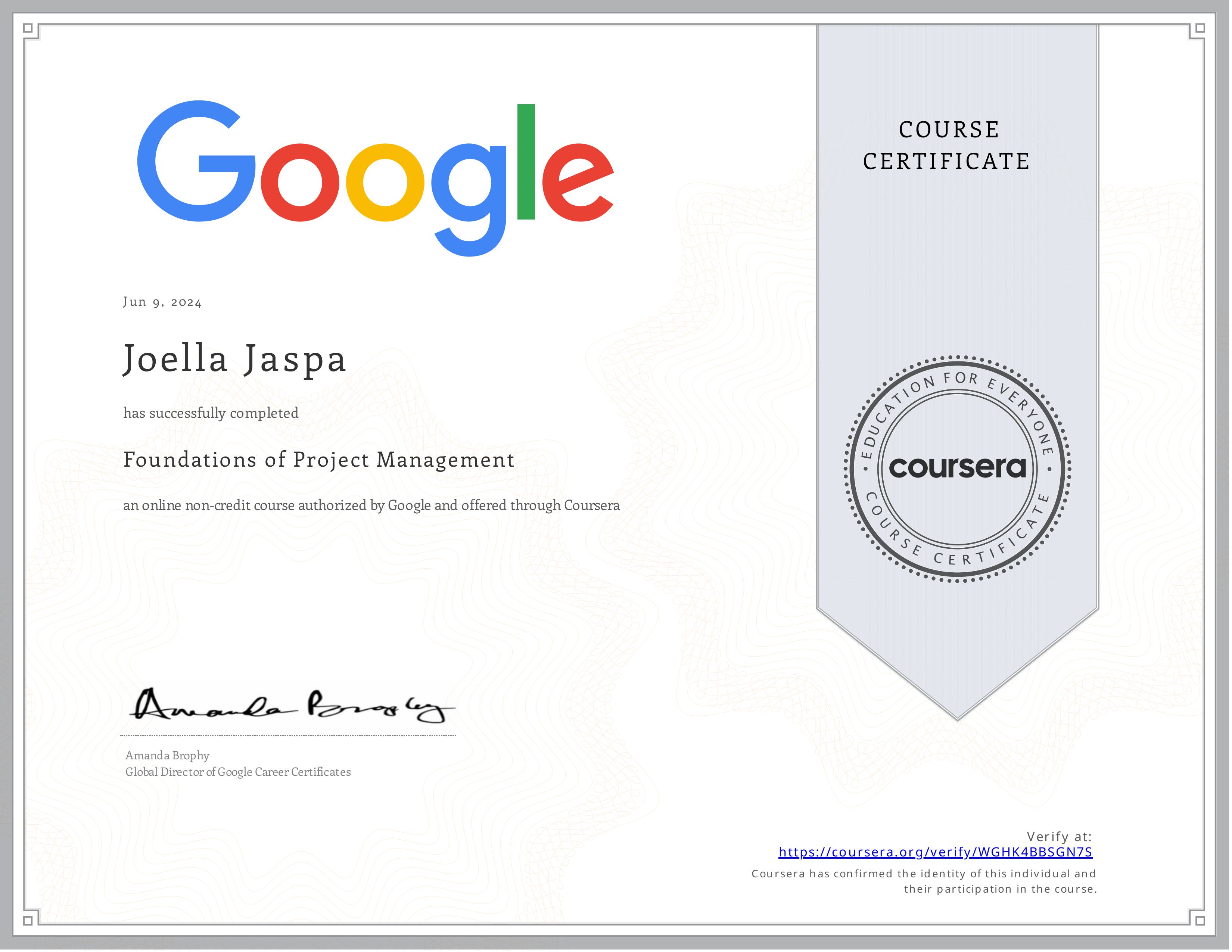 Project Management: Foundations of Project Management