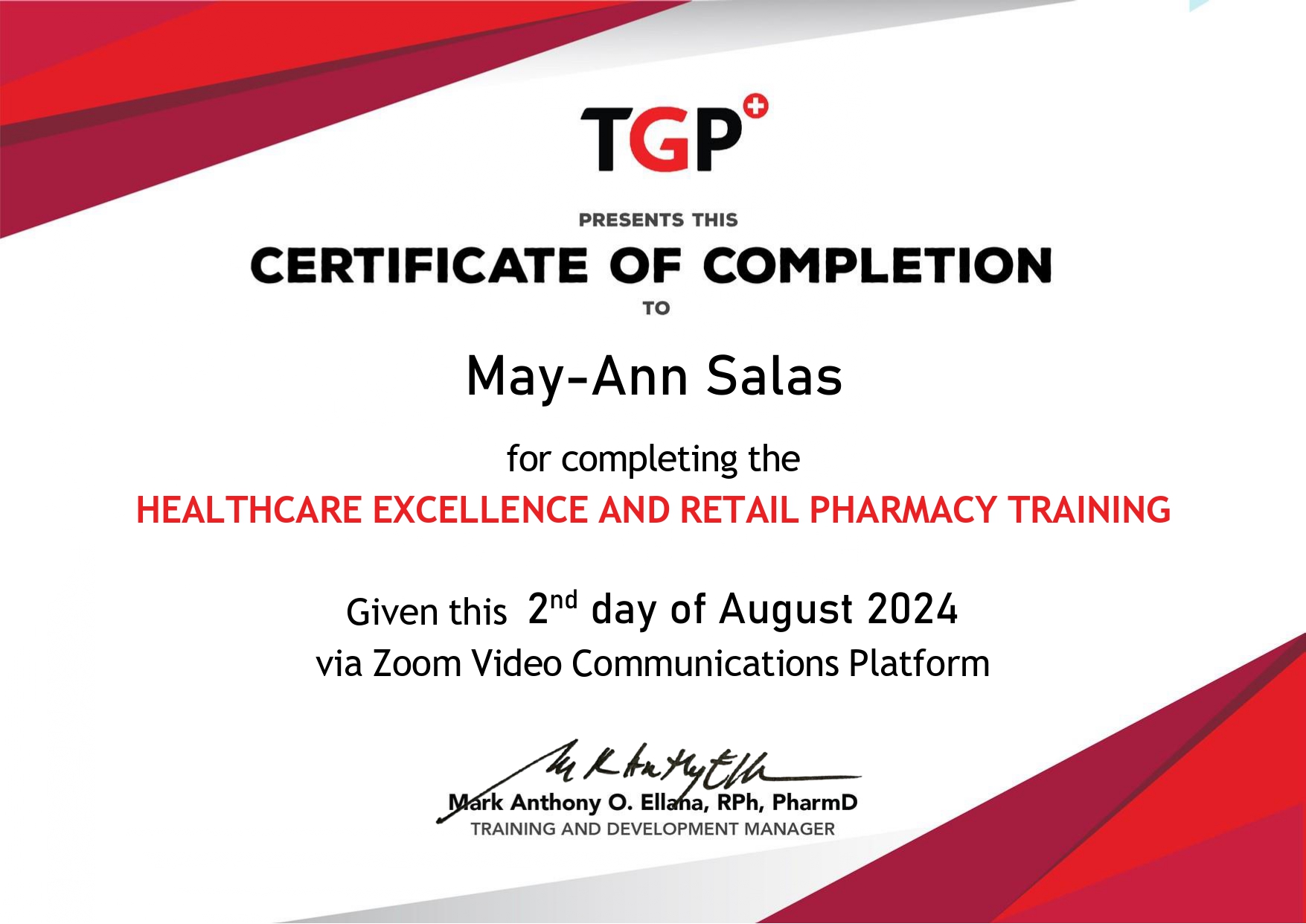 Healthcare Excellence And Retail Pharmacy Training