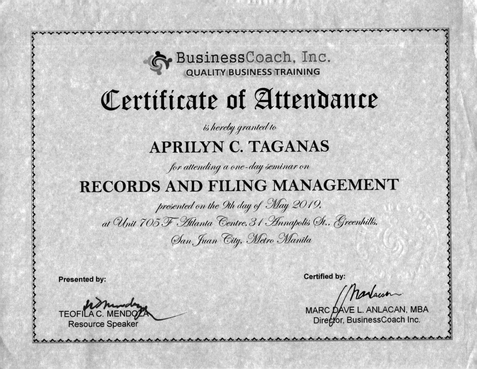 Records and Filing Management