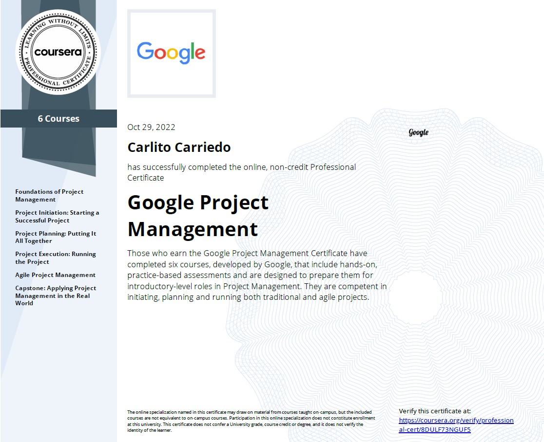 Google Project Management