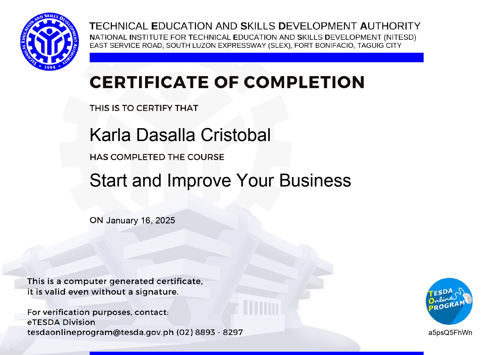 Start and Improve Your Business