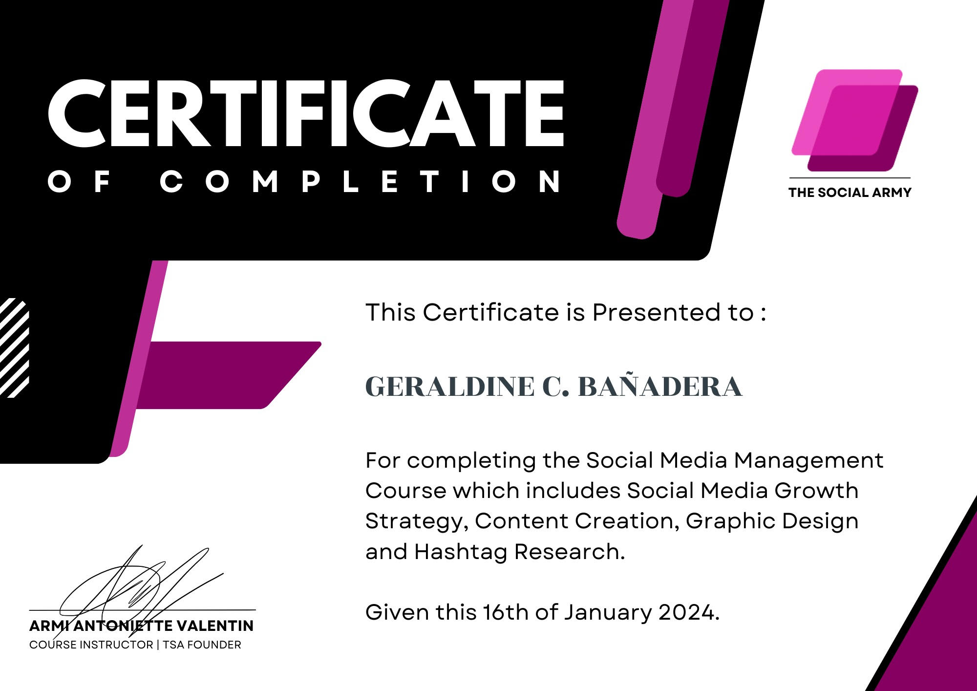 Social Media Management Course