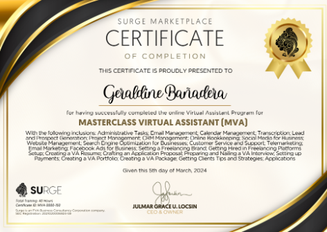 Masterclass Virtual Assistant Course