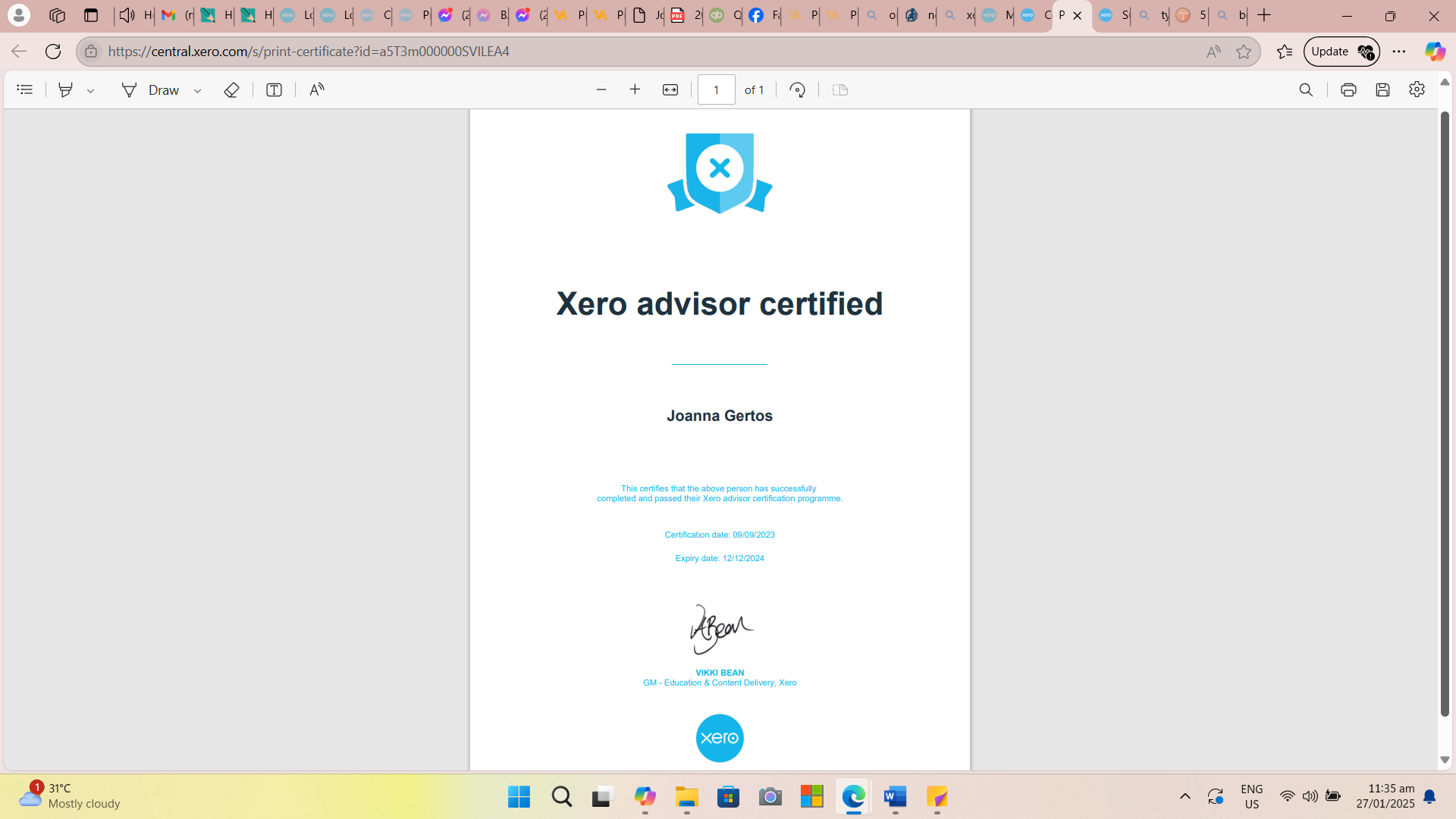 Xero Advisor Certified