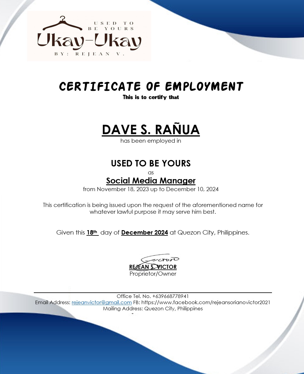 Social Media Manager Certificate