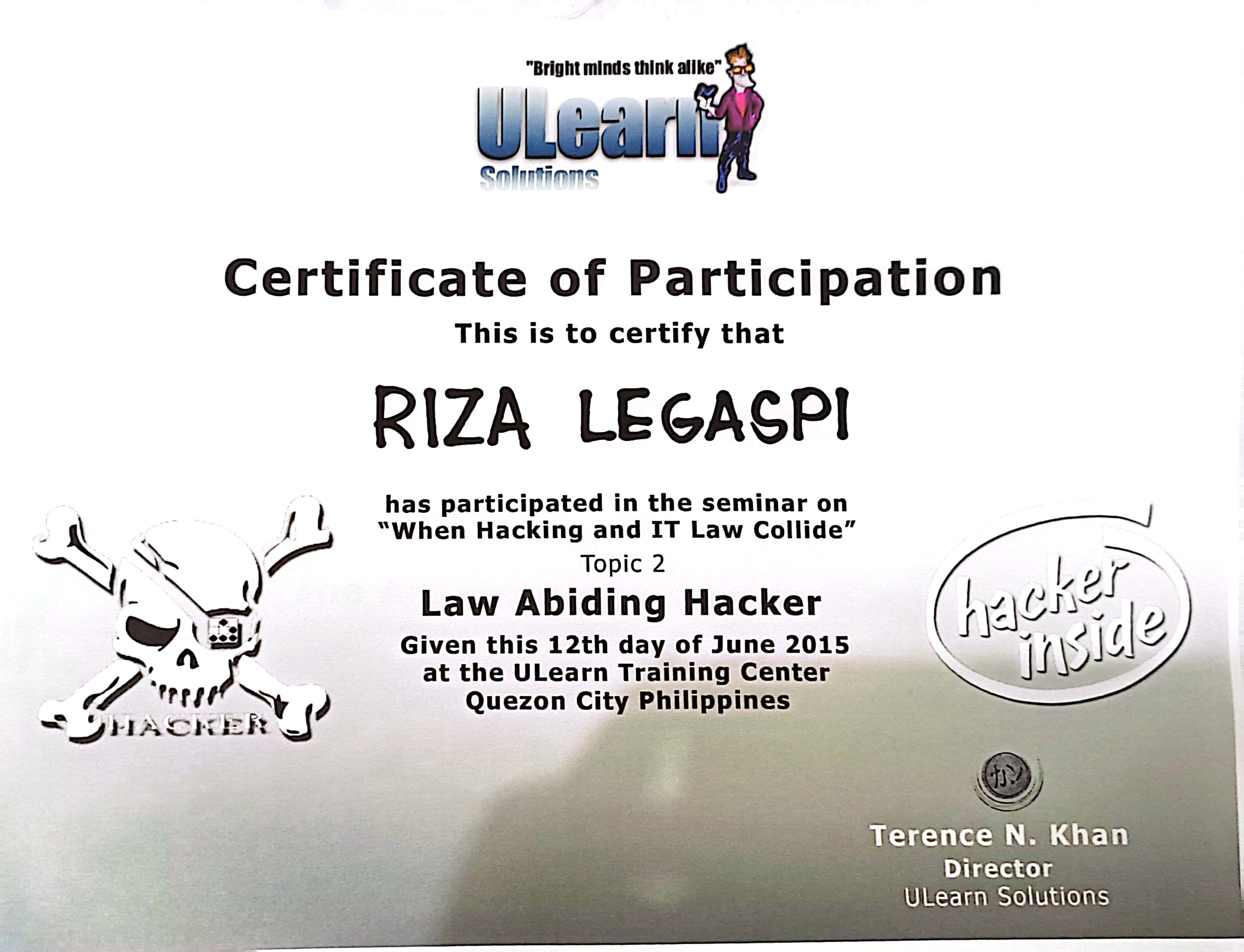 Certificate