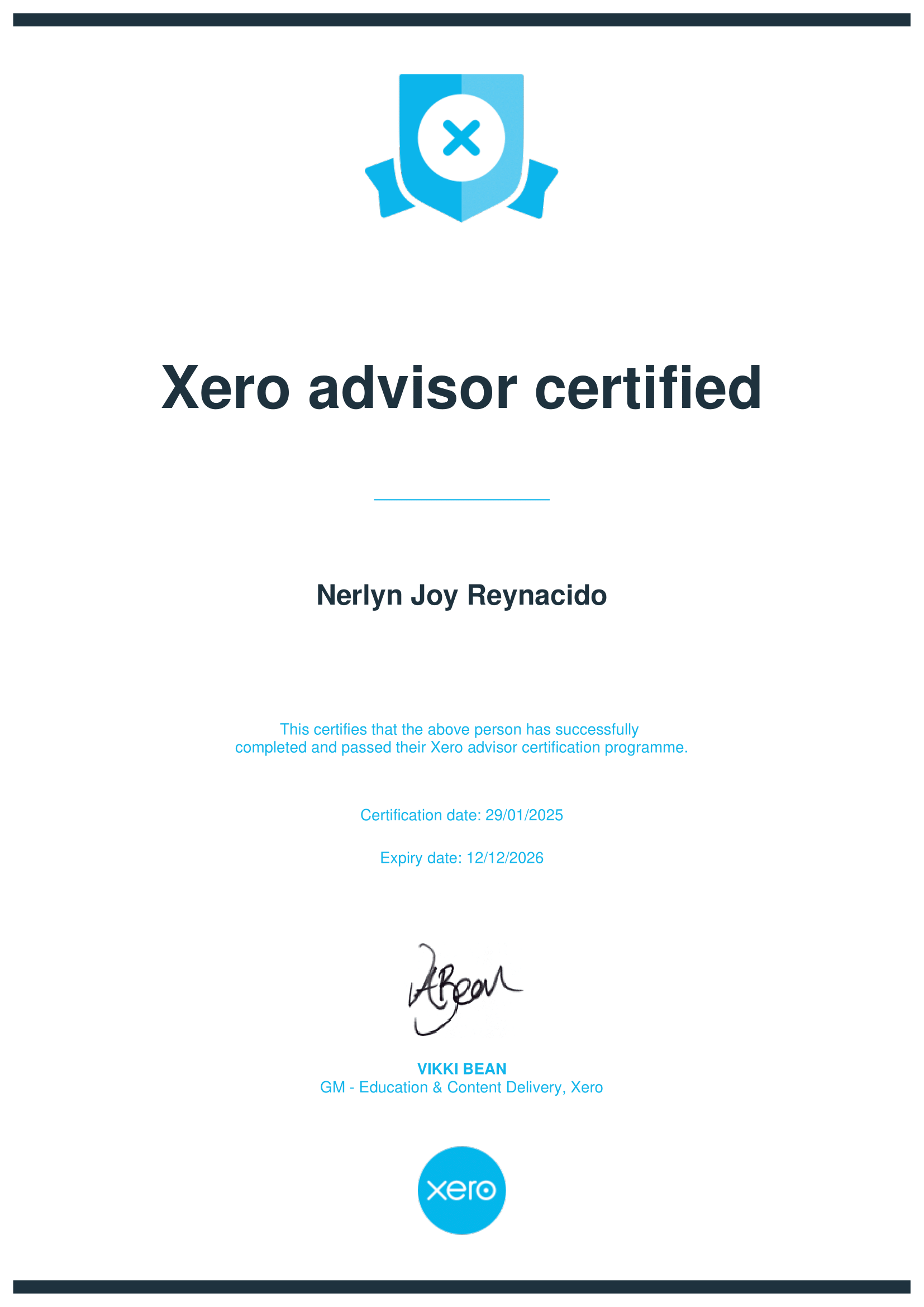Certified XERO ADVISOR