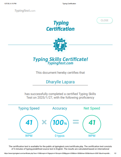 Typing Skills