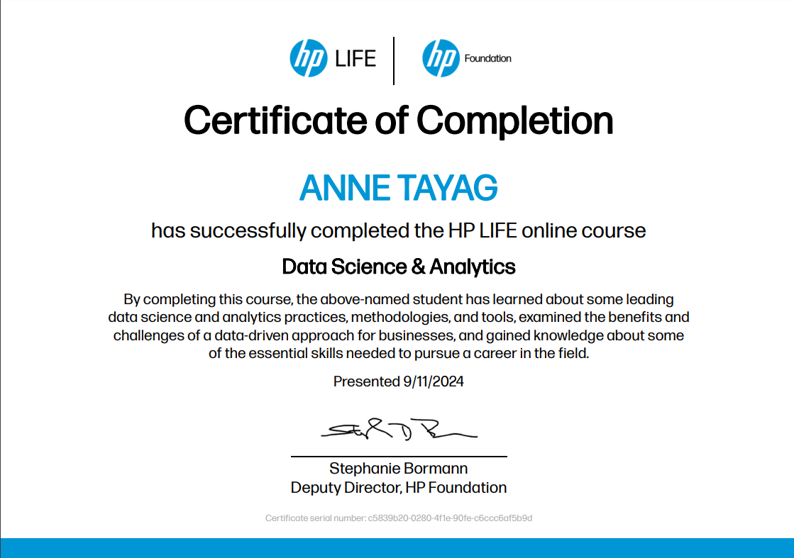 HP LIFE - Data Science & Analytics