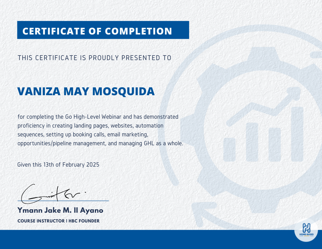 GoHighLevel Certificate