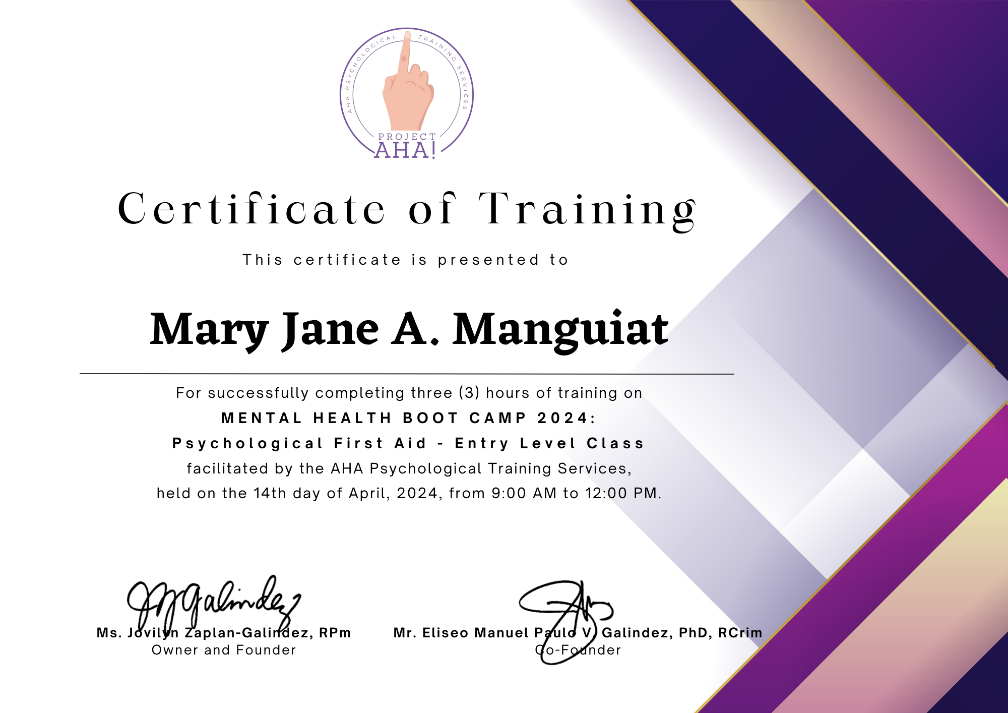 Psychological First Aid - Entry Level Class